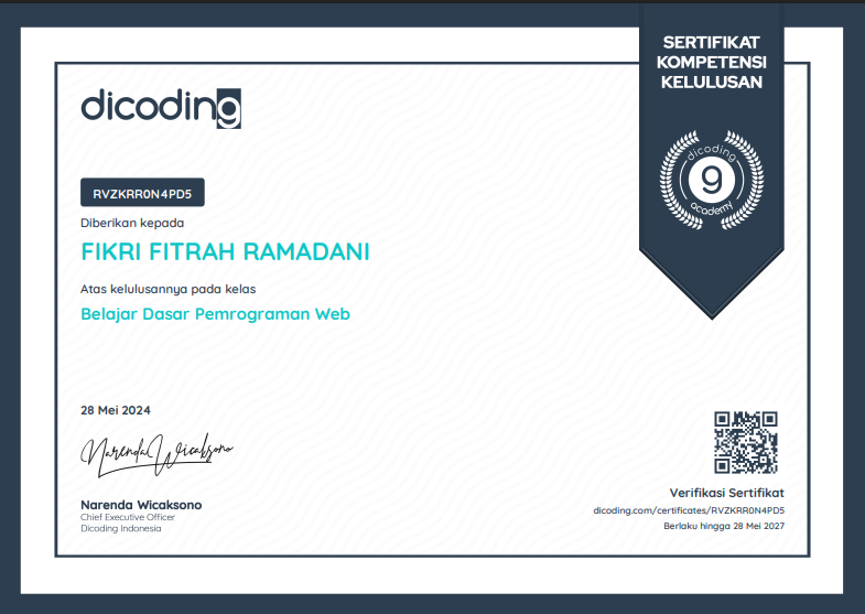 RevoU Certificate